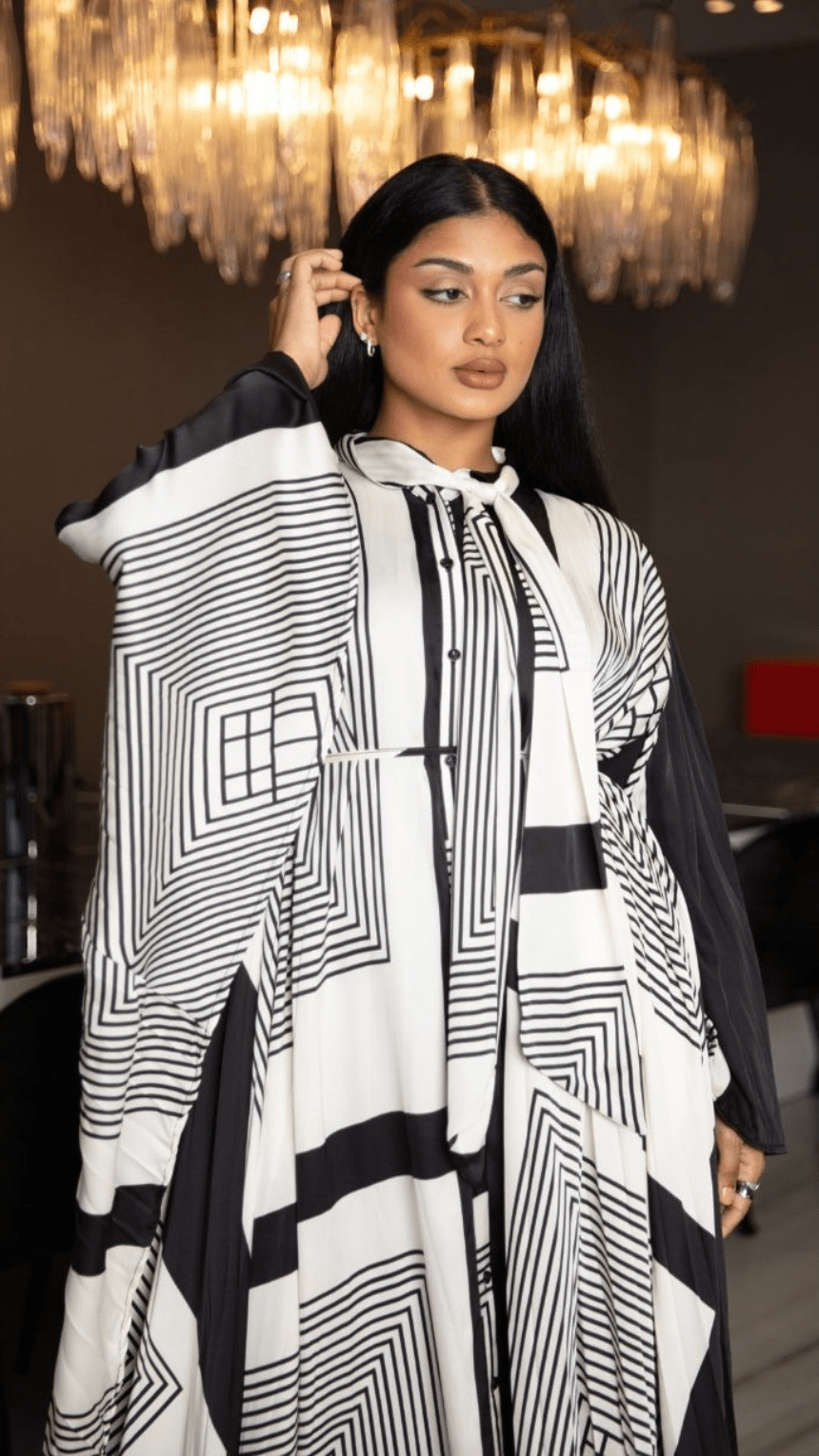Arabian - Inspired Wide Belted Dress - WaedLine