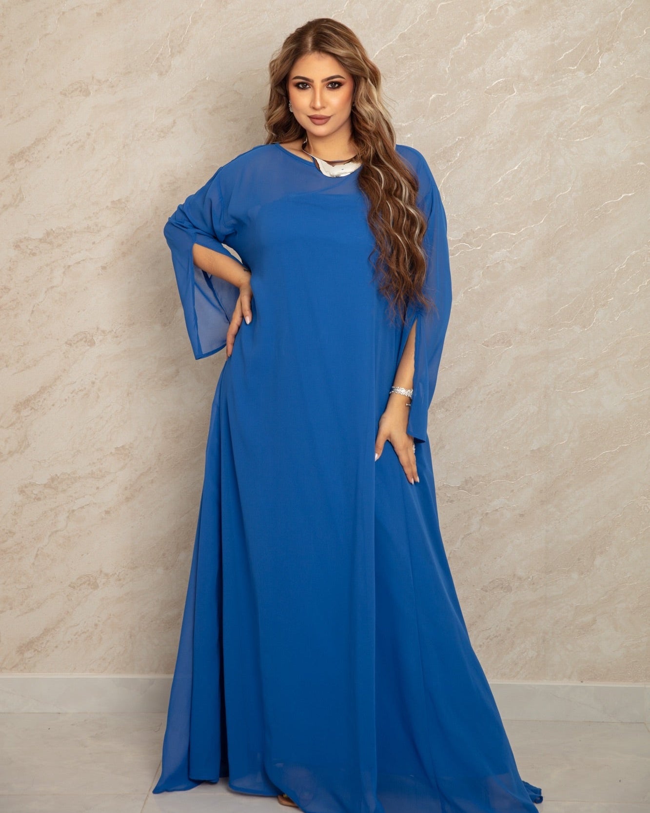 Azure Elegance Jalabiya - WaedLine