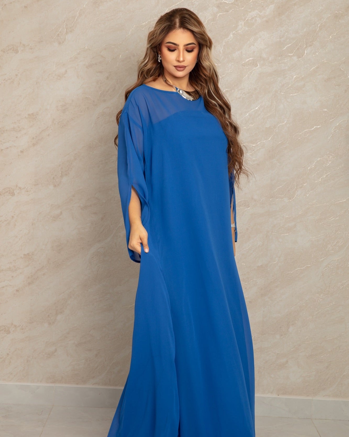Azure Elegance Jalabiya - WaedLine