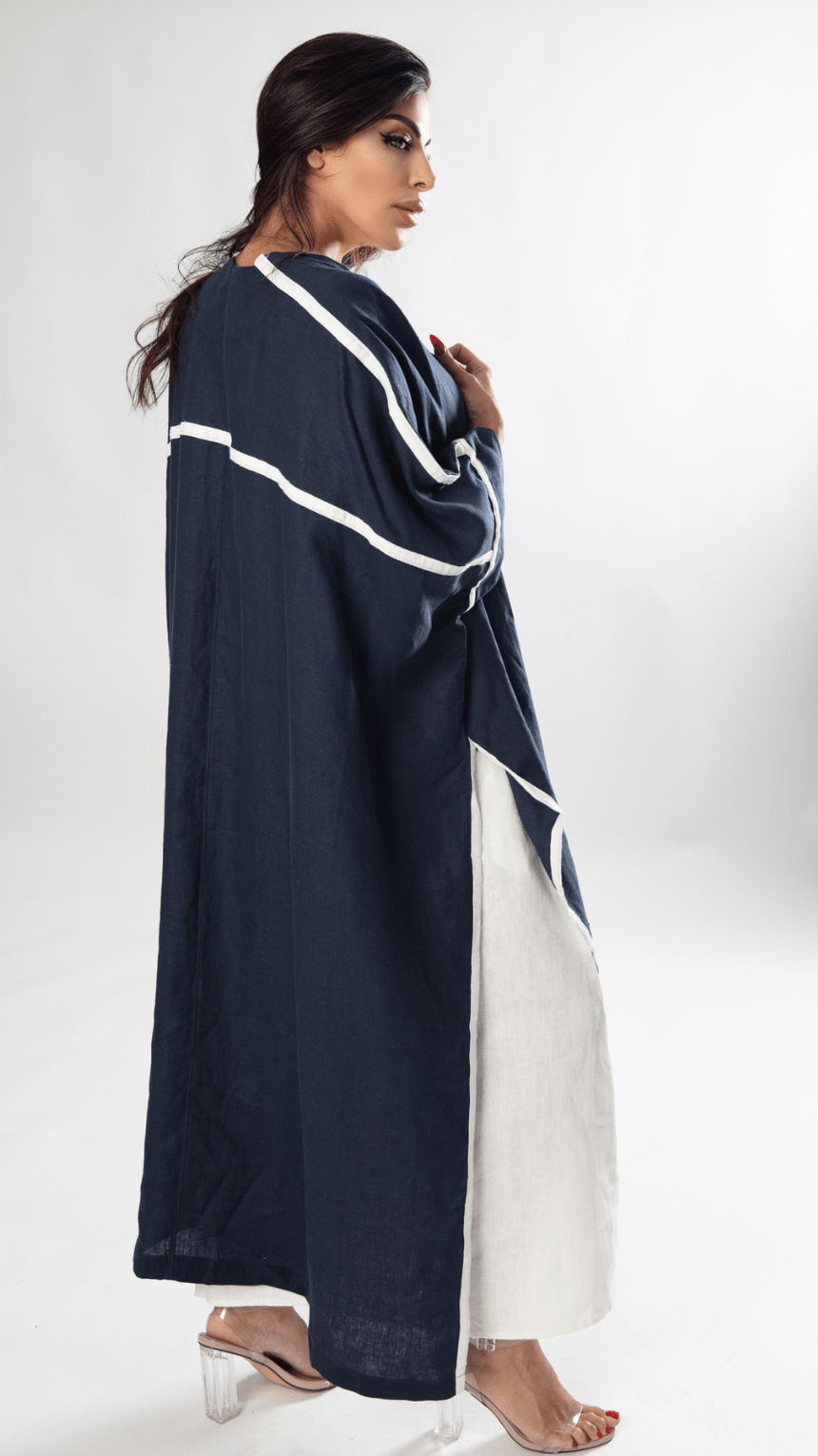 Beige Luxe Stripe Chic Two Peice Dress - WaedLine