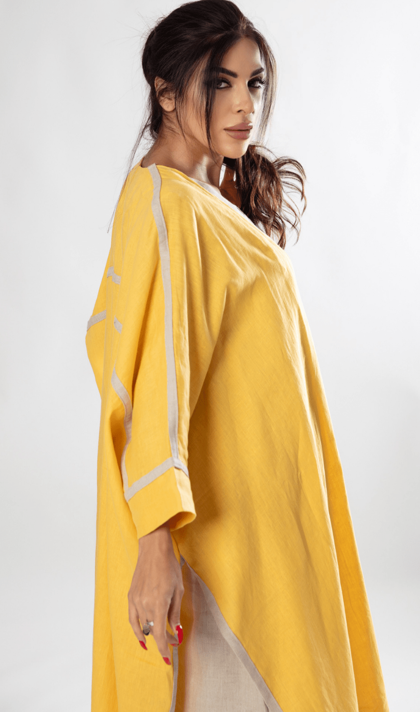 Beige Luxe Stripe Chic Two Peice Dress - WaedLine