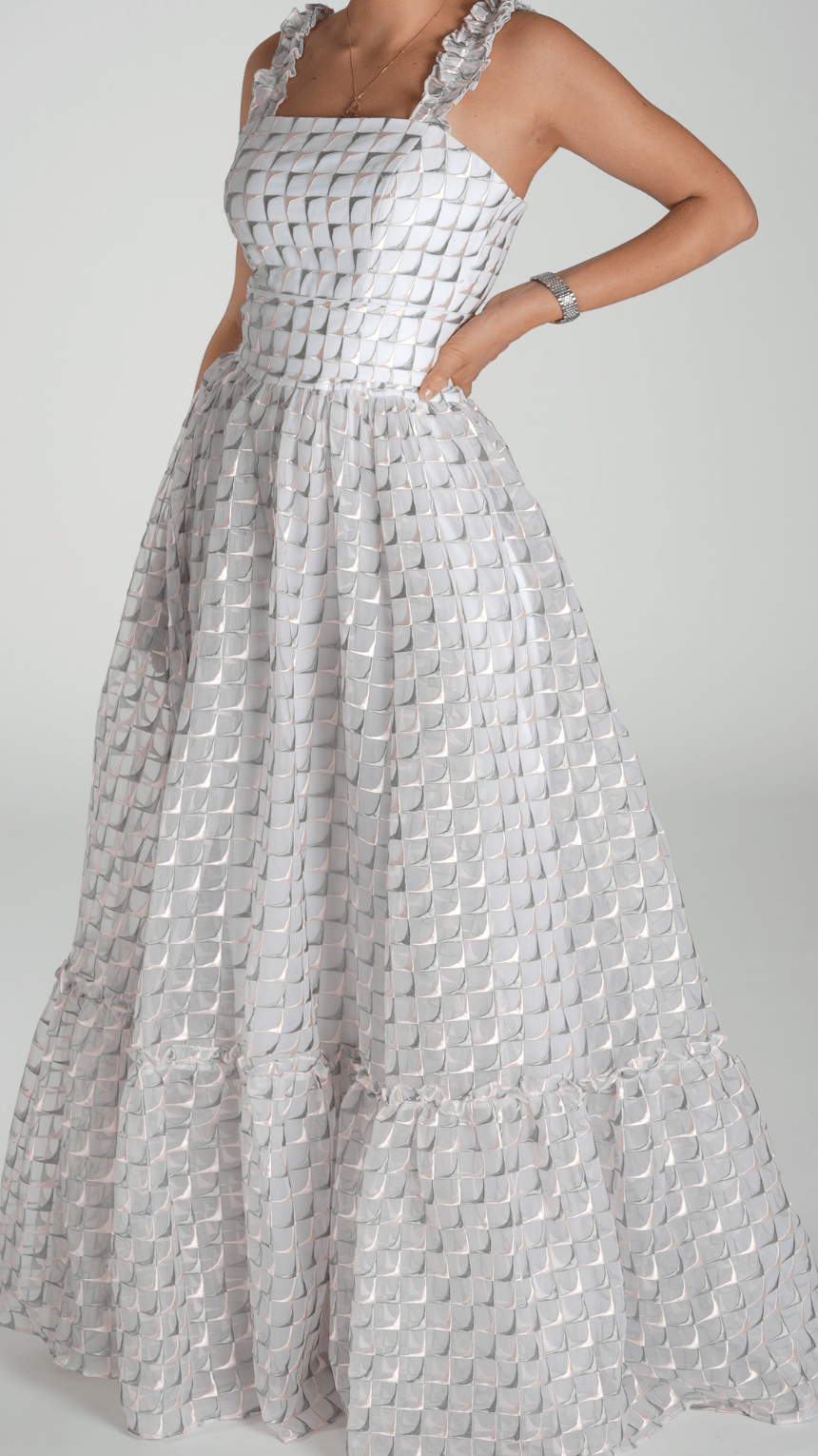 Checkered Whisper Dress - WaedLine