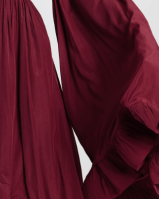 Chic Crepe Ruffle Satin Dress - WaedLine