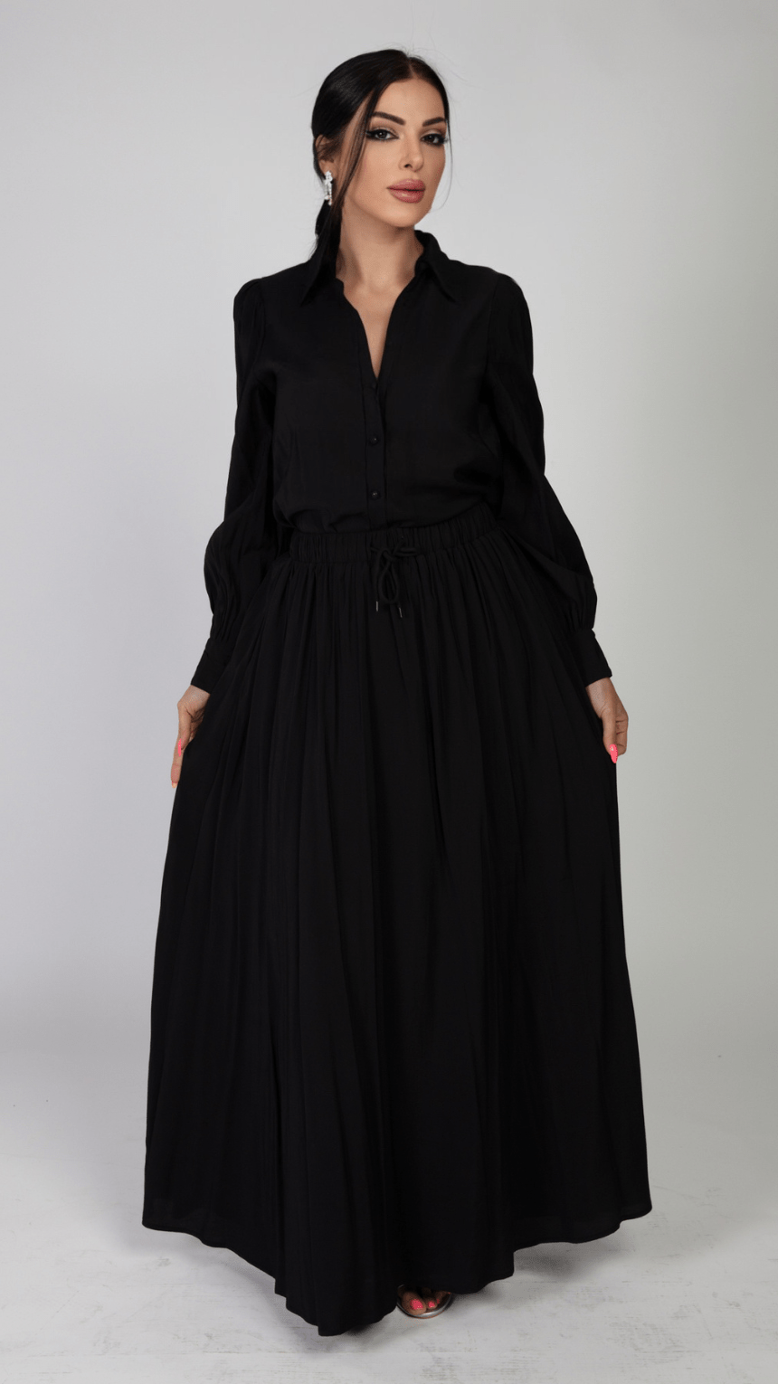 Chic Duo: Light & Elegant Set - Shirt & Skirt - WaedLine