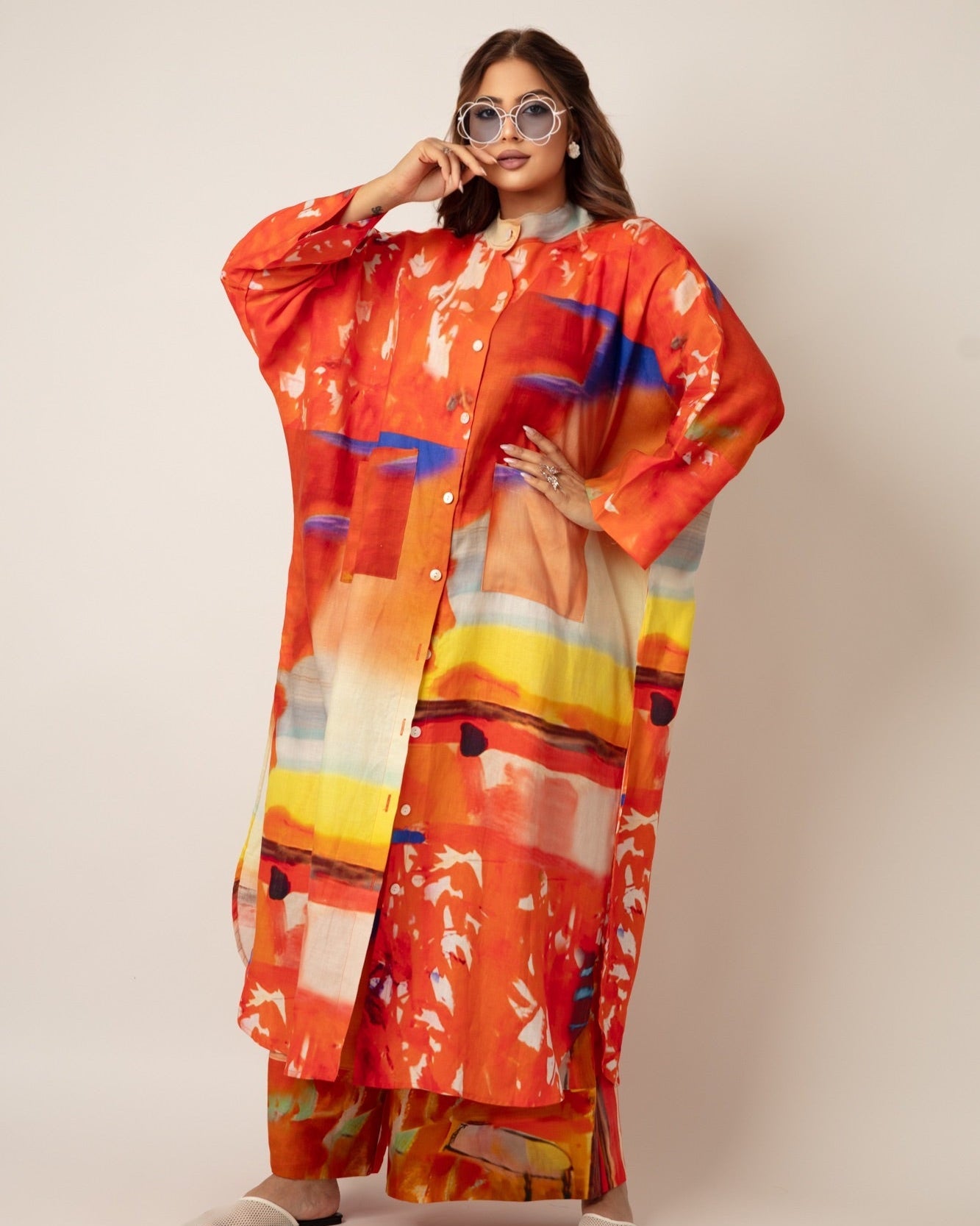 Chic Modest Vibrant Set (Shirt & Pants) - WaedLine