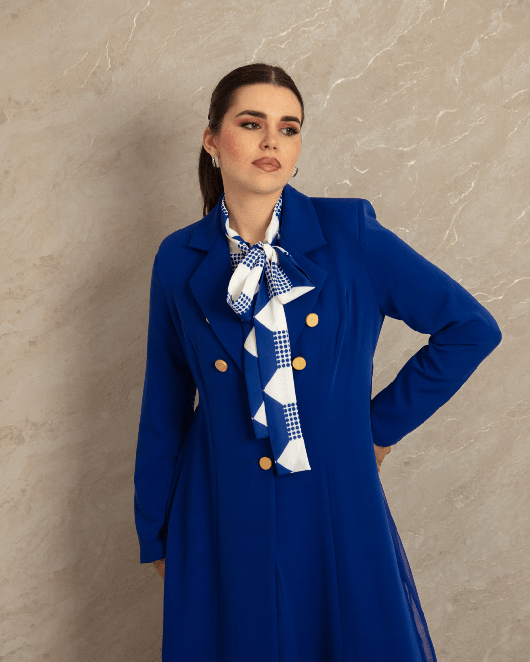 Chiffon - Side Long Blazer - WaedLine
