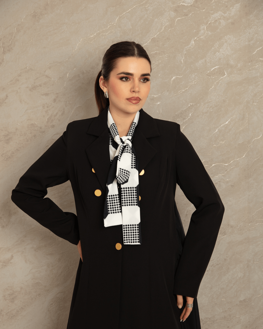 Chiffon - Side Long Blazer - WaedLine