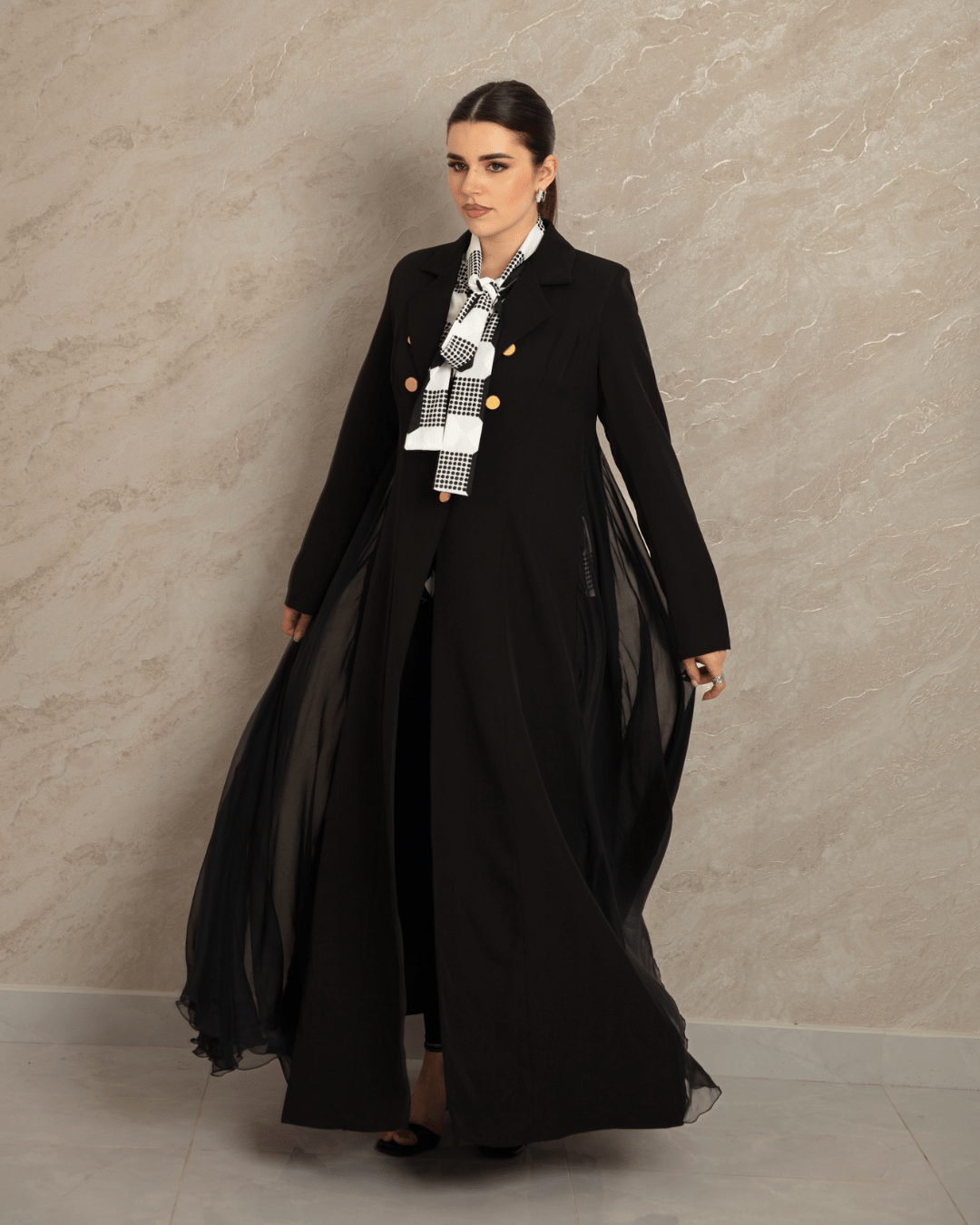 Chiffon - Side Long Blazer - WaedLine