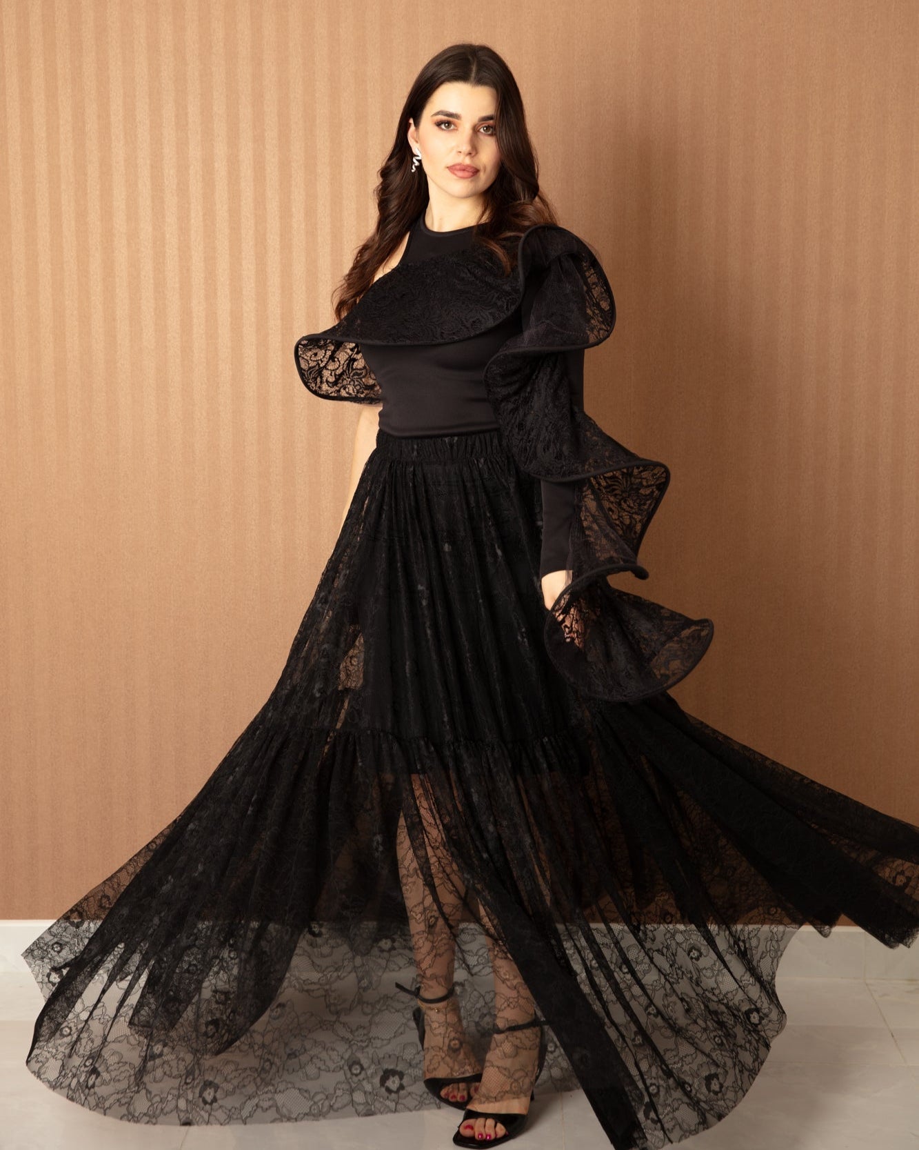 Delicately Embellished Lace Skirt - WaedLine
