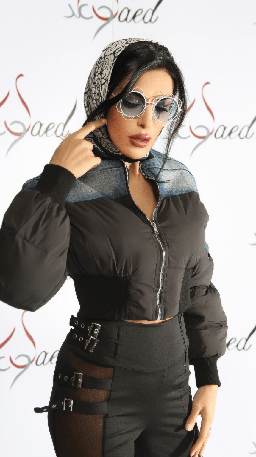 Denim Touch Puffer Jacket - WaedLine