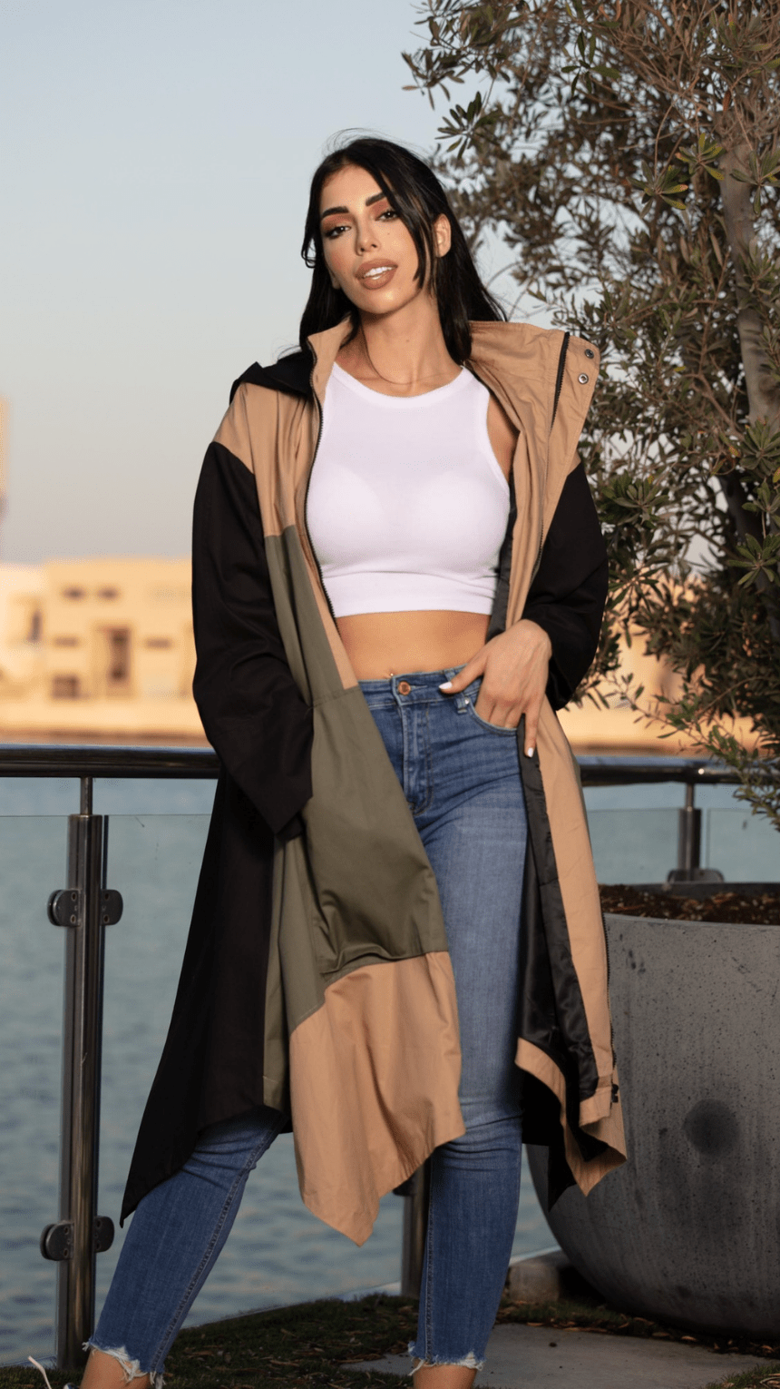 Earth Tones Elegant Coat - WaedLine
