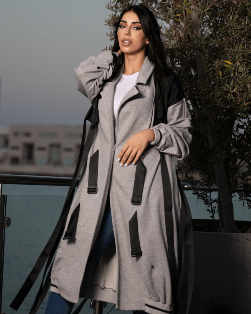 Edgy Gray Chic Coat - WaedLine