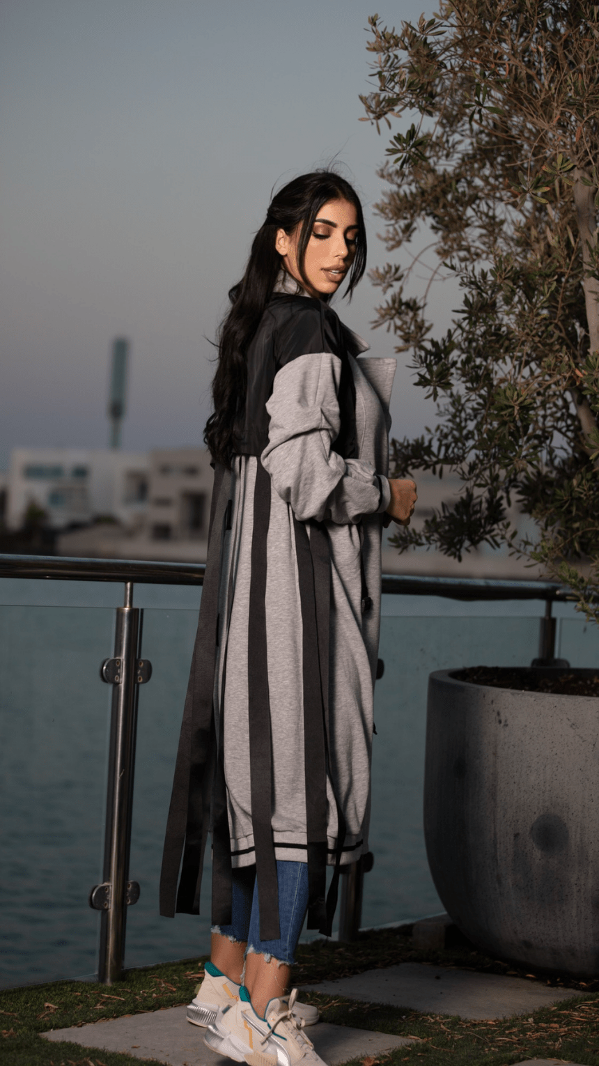 Edgy Gray Chic Coat - WaedLine