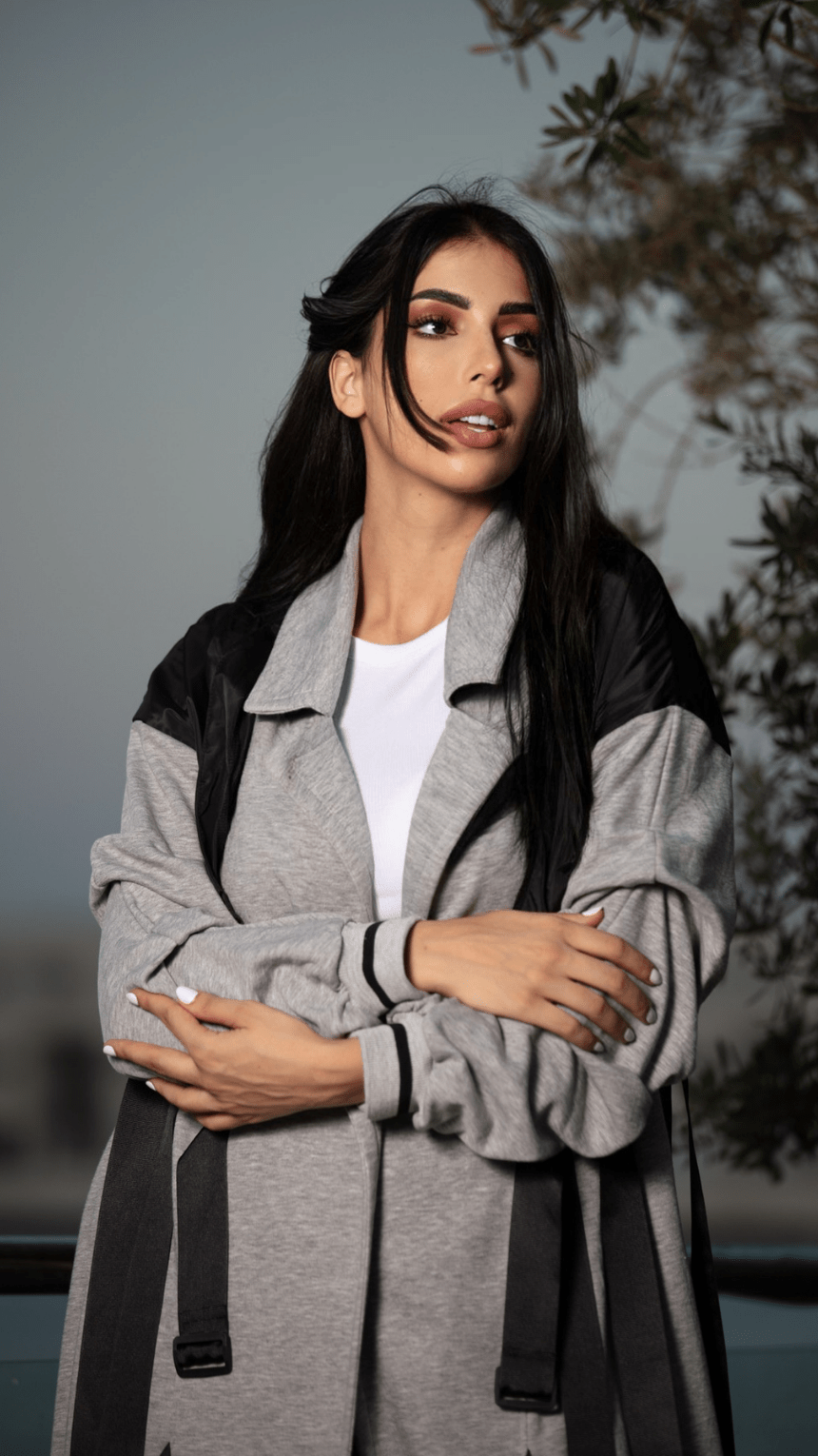 Edgy Gray Chic Coat - WaedLine