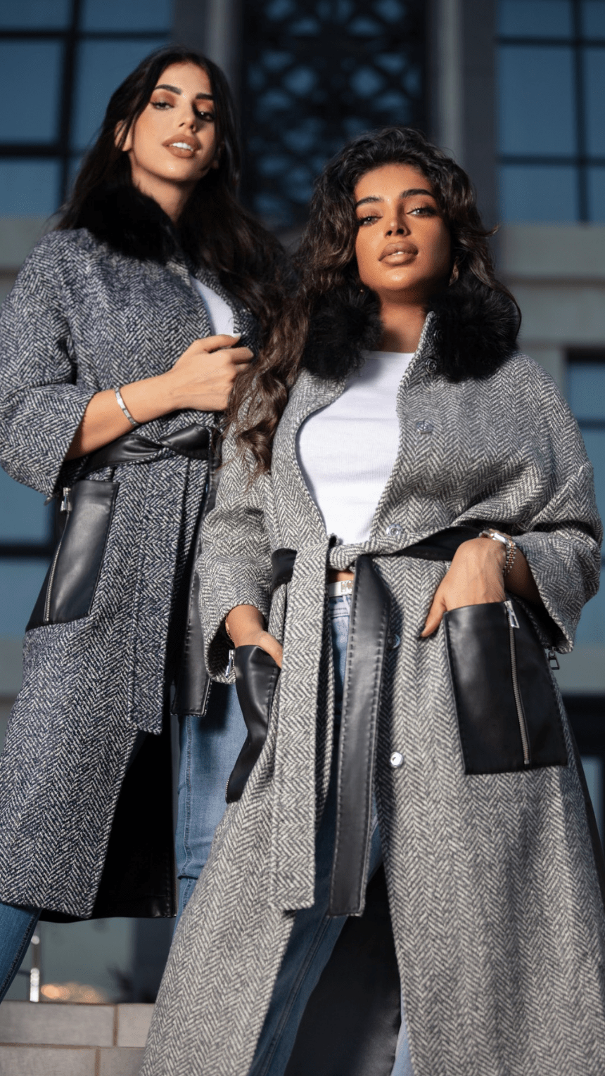 Edgy Leather Zipper Elegant Coat - WaedLine