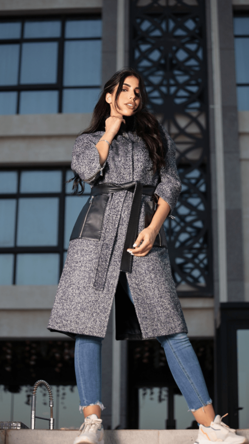 Edgy Leather Zipper Elegant Coat - WaedLine