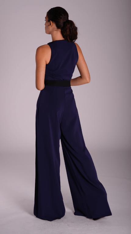 Elegant Charmaine Jumpsuit - With Black Belt - WaedLine