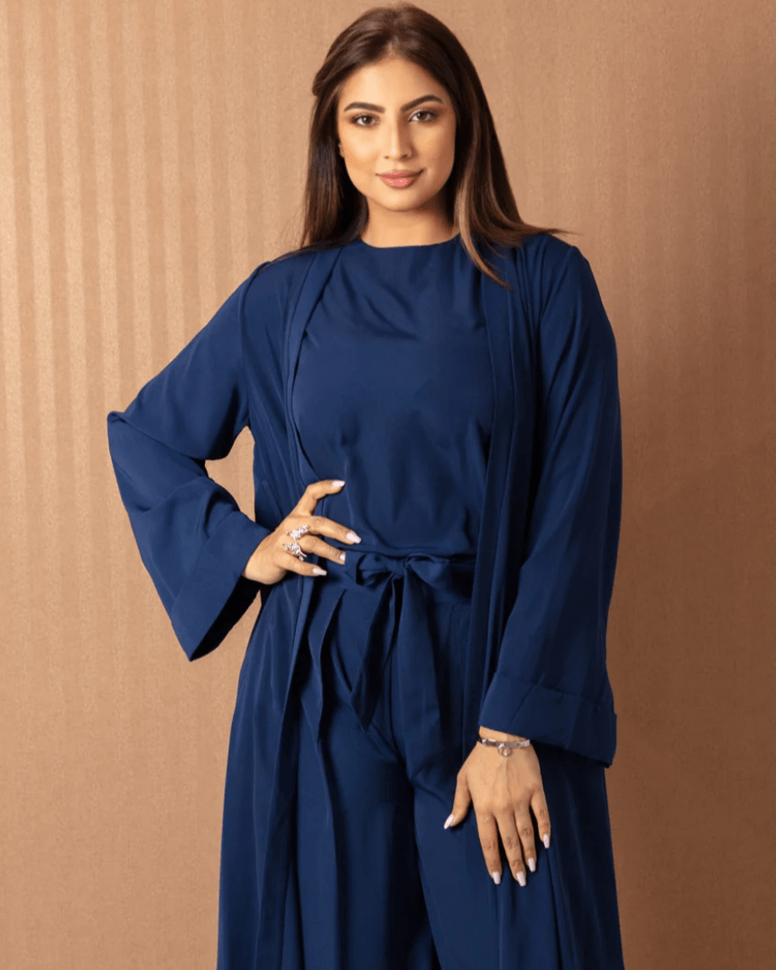 Elegant Chic Abaya - 3 Pieces - WaedLine