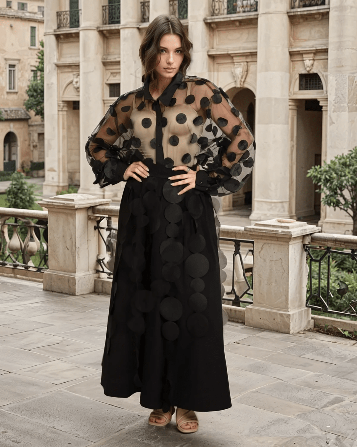 Elegant Circles Skirt - WaedLine
