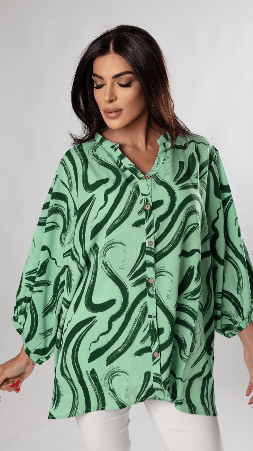 Elegant Crackle Print Shirt - WaedLine
