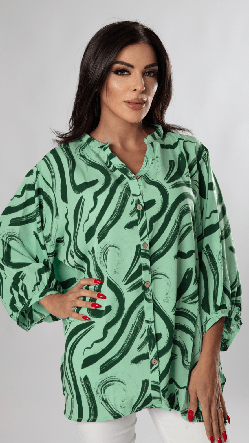 Elegant Crackle Print Shirt - WaedLine