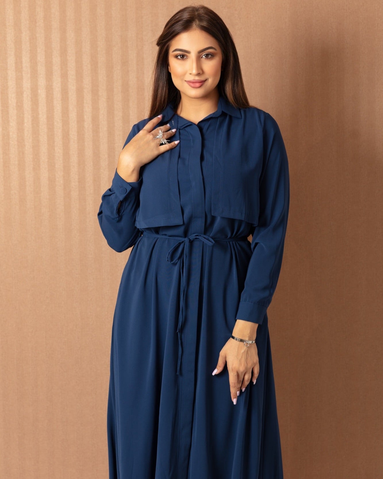 Elegant Tie - Waist Abaya - One Piece - WaedLine