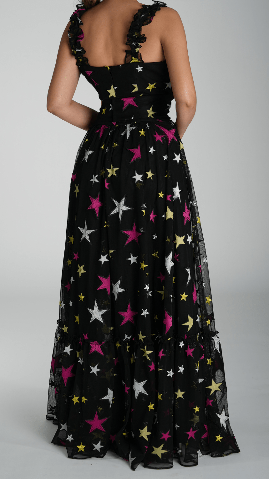 Galactic Glamour - Stunning Full - Length Dress - WaedLine