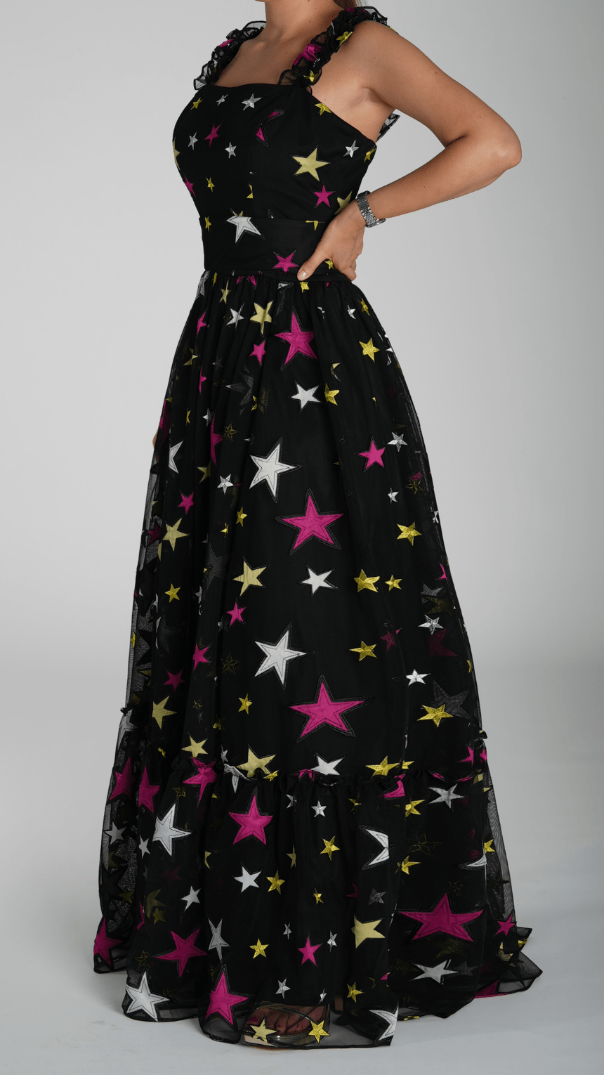 Galactic Glamour - Stunning Full - Length Dress - WaedLine