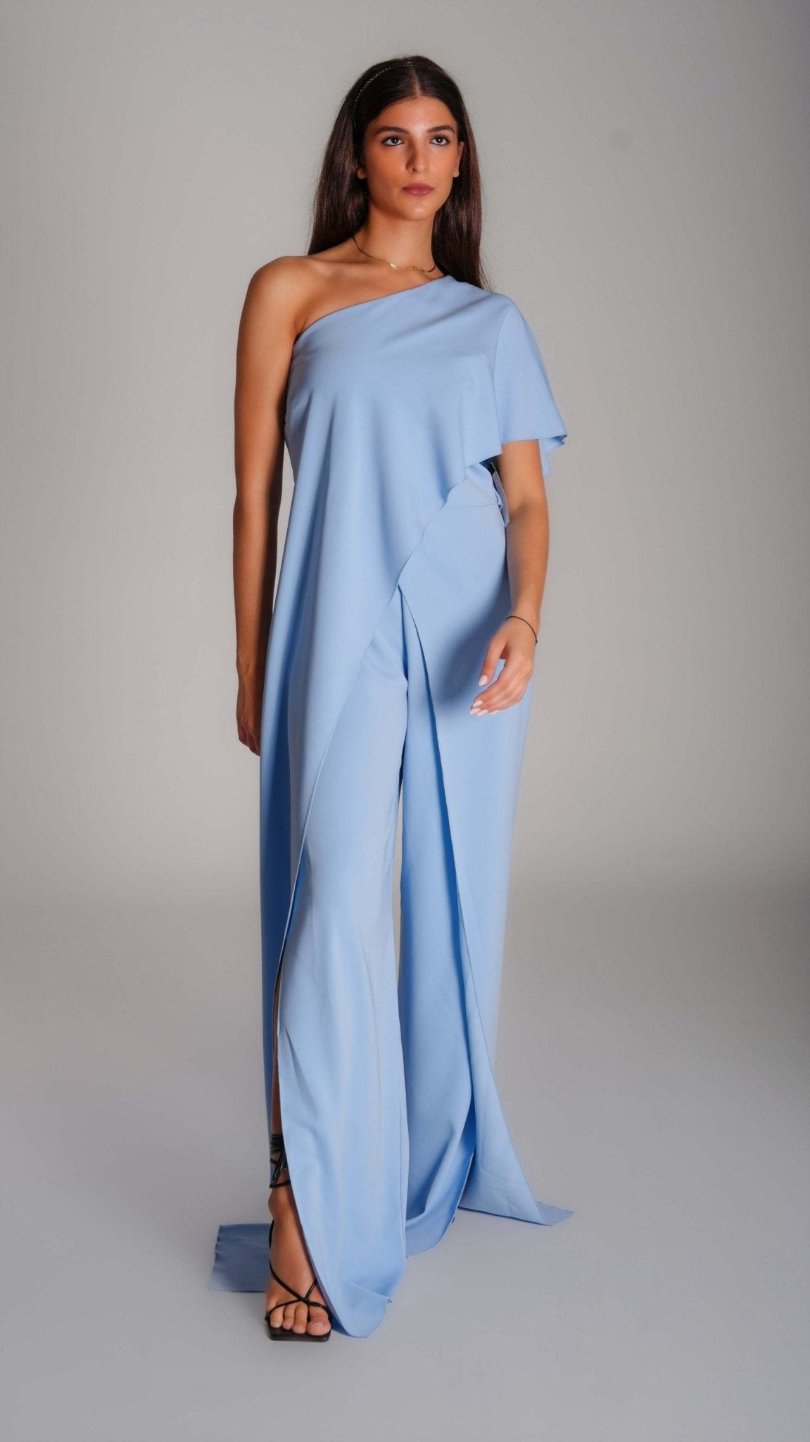 Harper Ivory One Shoulder Jumpsuit - WaedLine