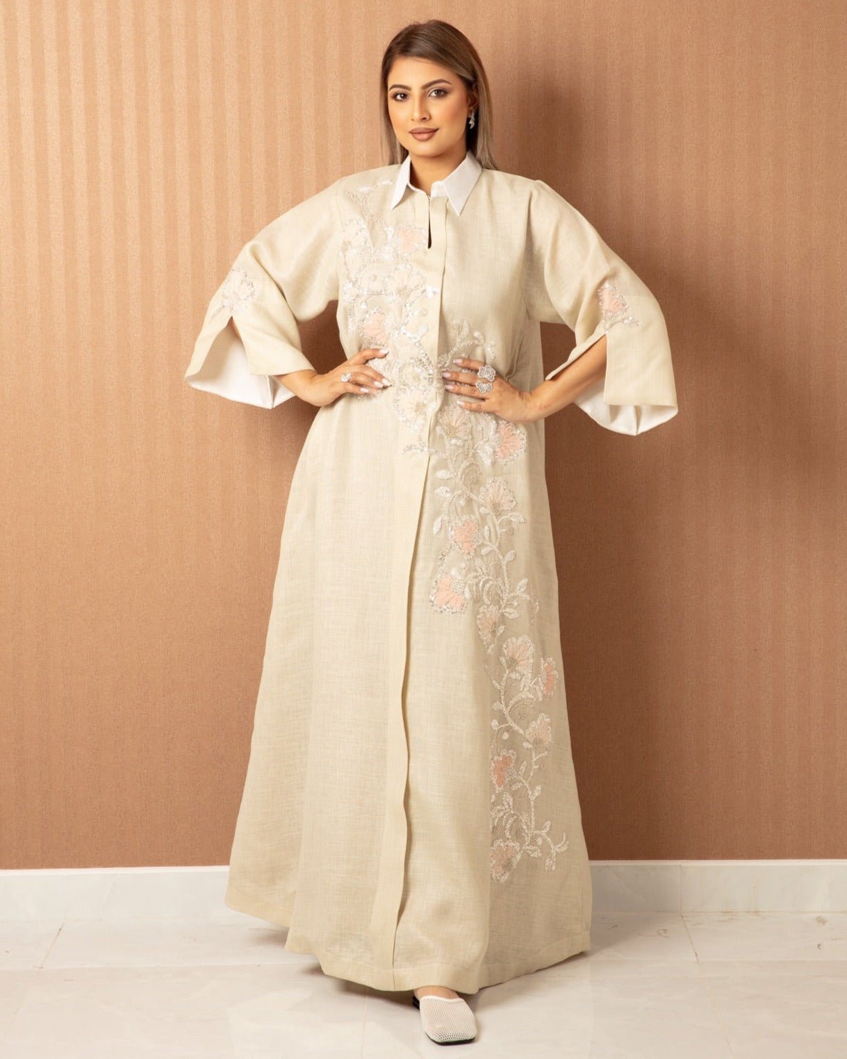 Linen Bloom Jalabiya - WaedLine