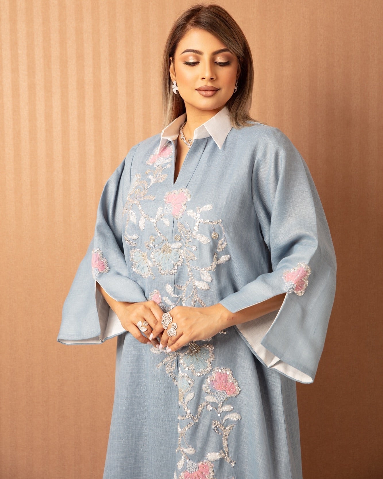 Linen Bloom Jalabiya - WaedLine