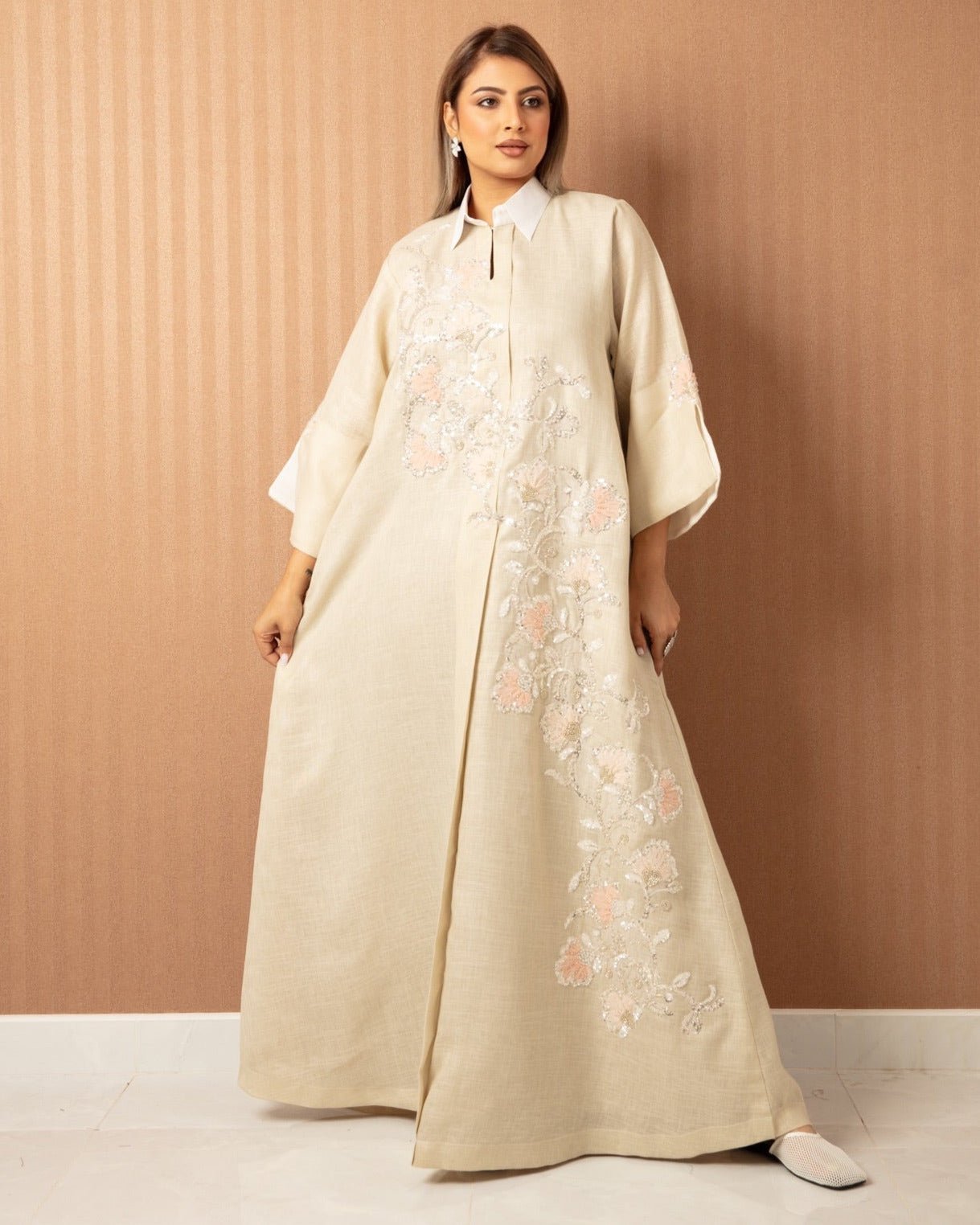 Linen Bloom Jalabiya - WaedLine