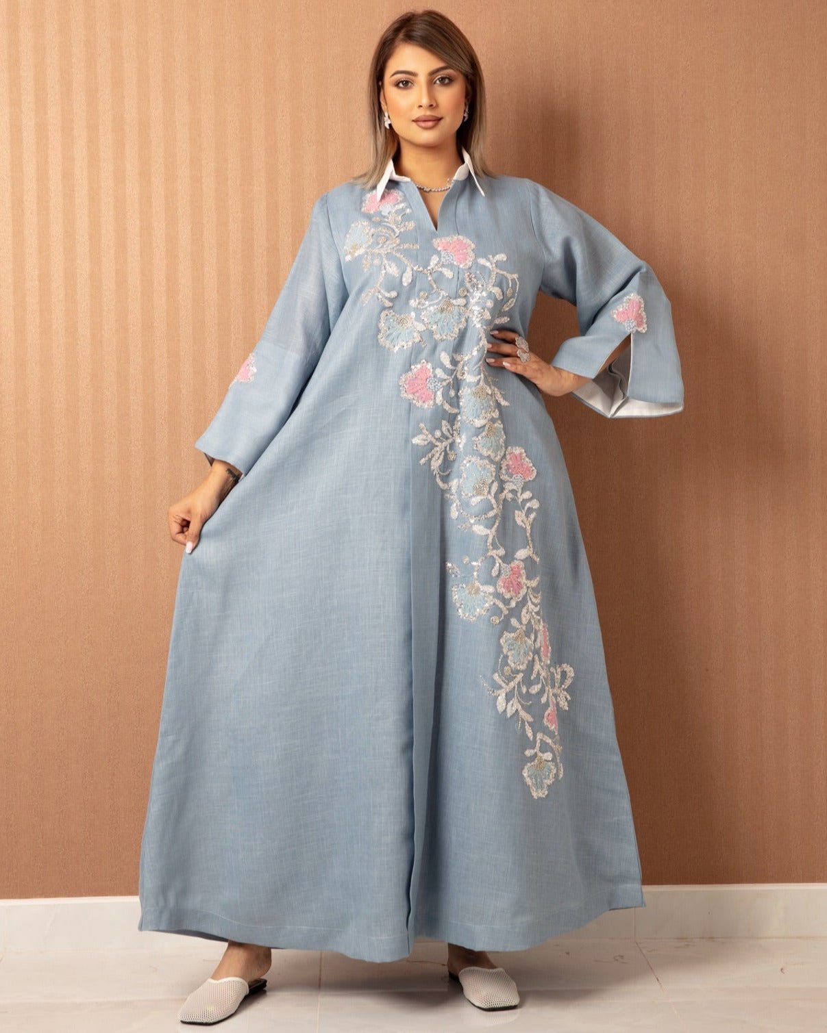 Linen Bloom Jalabiya - WaedLine