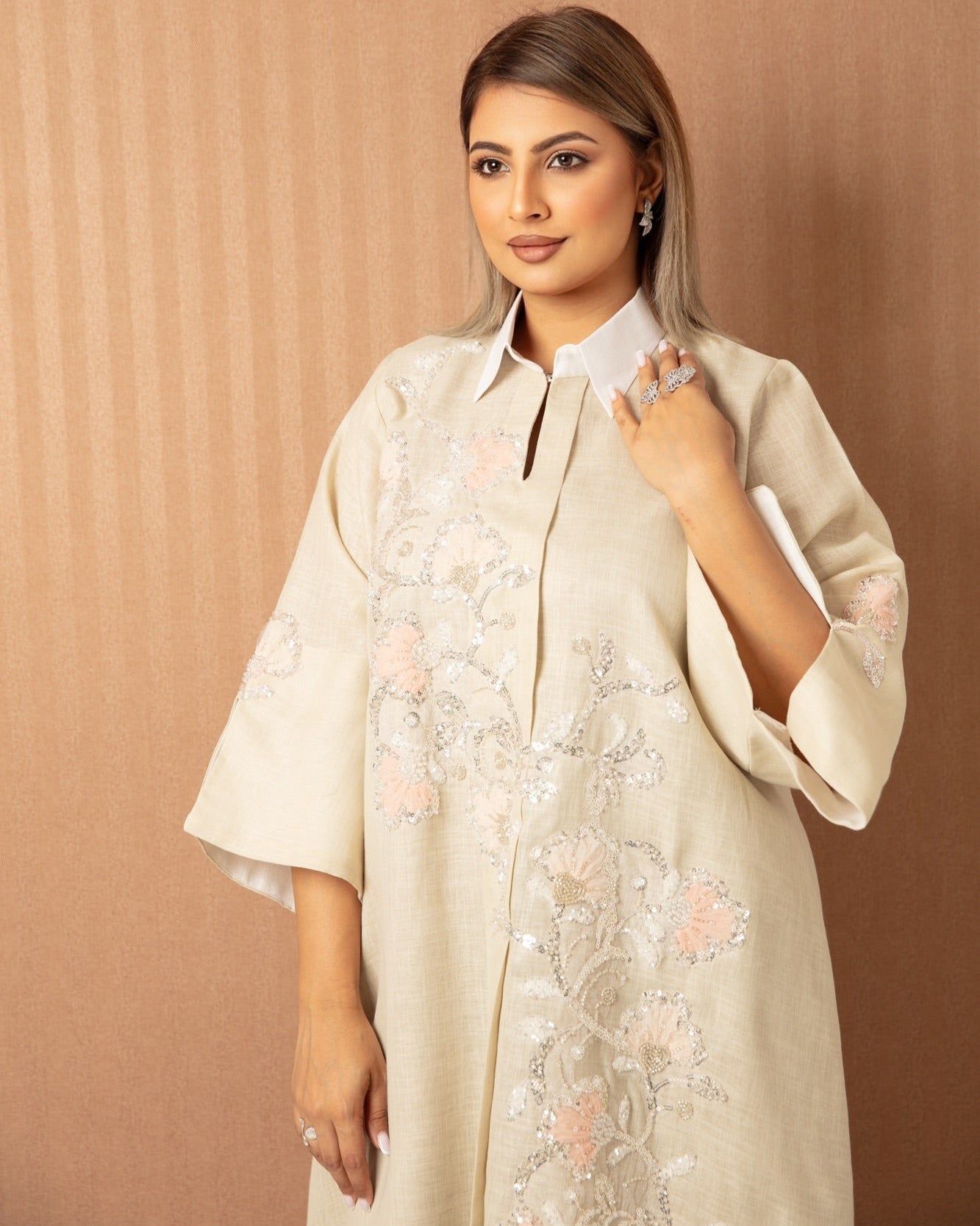 Linen Bloom Jalabiya - WaedLine