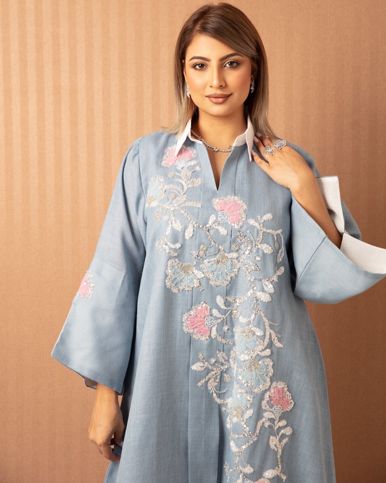 Linen Bloom Jalabiya - WaedLine