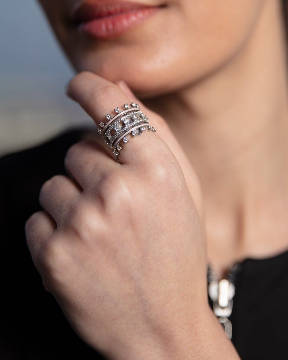 Luxury Bold Bangle Cuff & Ring Set - WaedLine