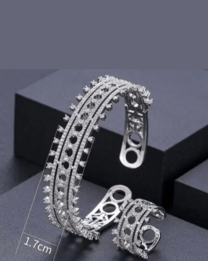 Luxury Bold Bangle Cuff & Ring Set - WaedLine