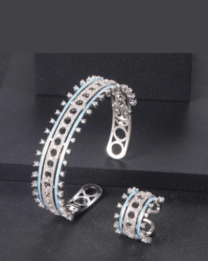 Luxury Bold Bangle Cuff & Ring Set - WaedLine
