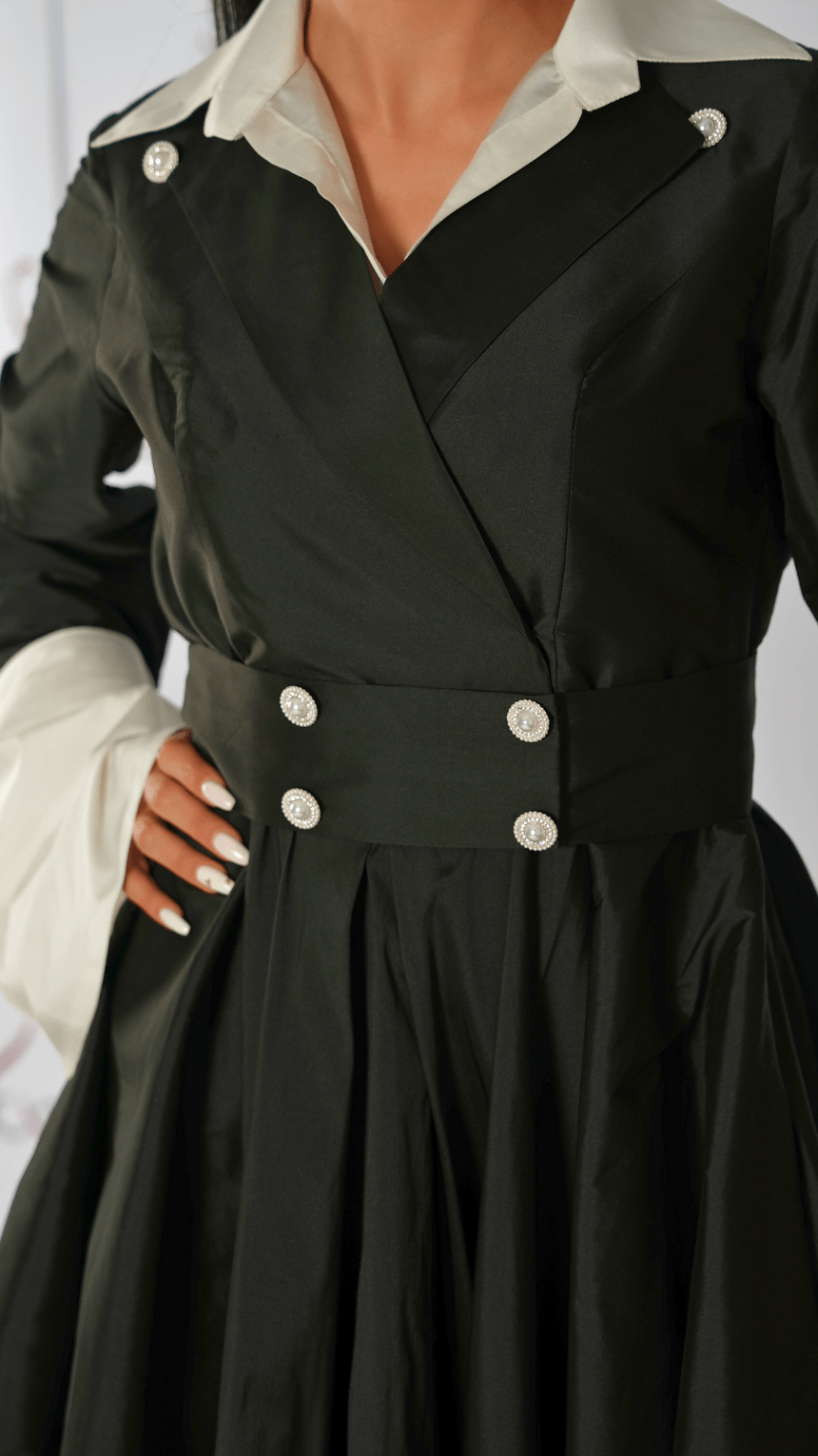 Midnight Muse Retro Chic Dress - WaedLine