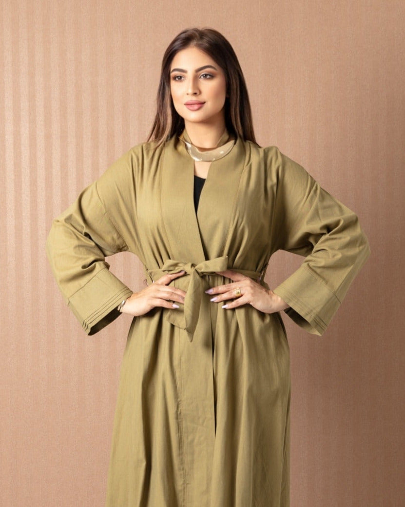 Modern Elegance Abaya with Belt - WaedLine