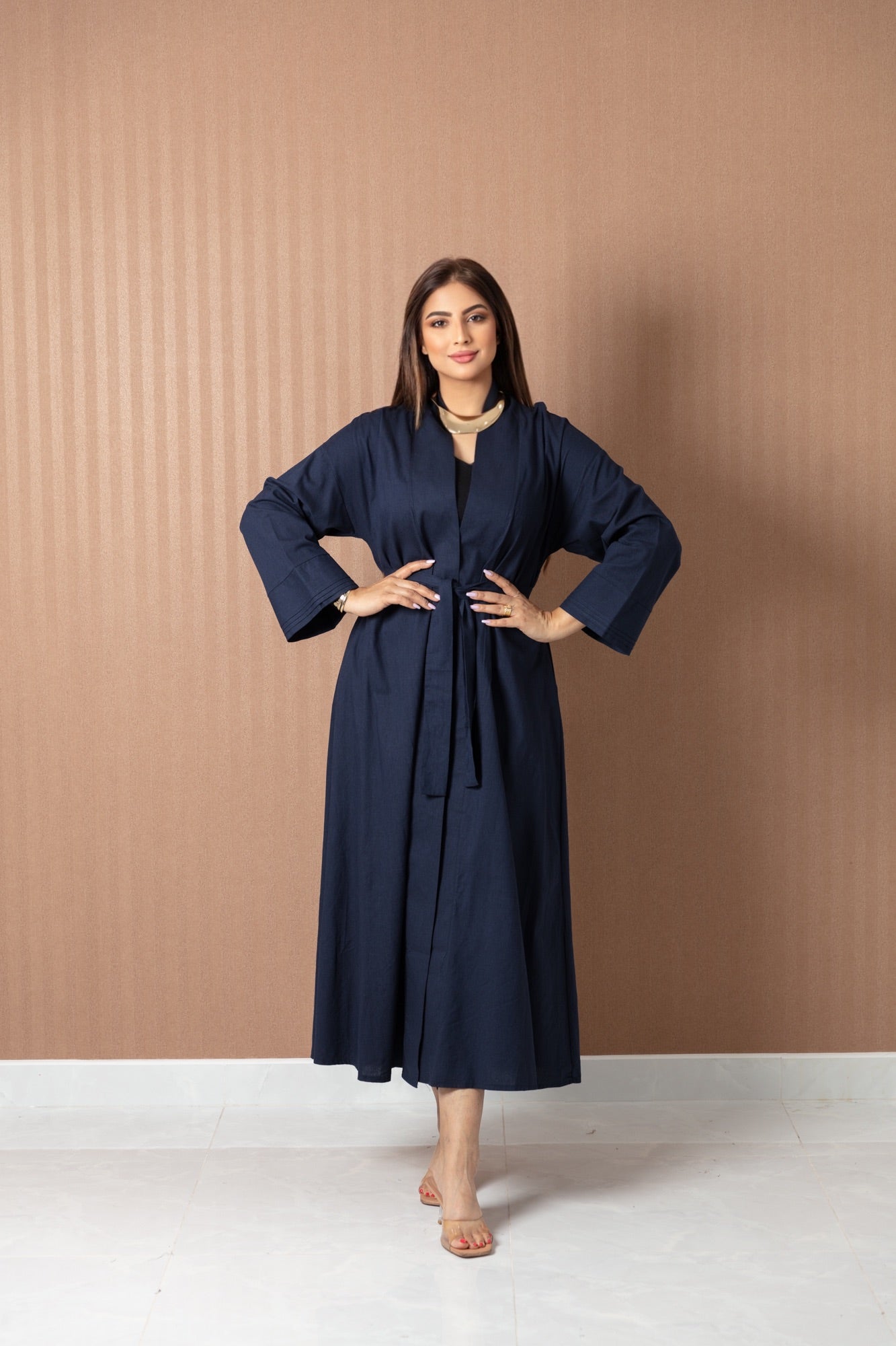 Modern Elegance Abaya with Belt - WaedLine