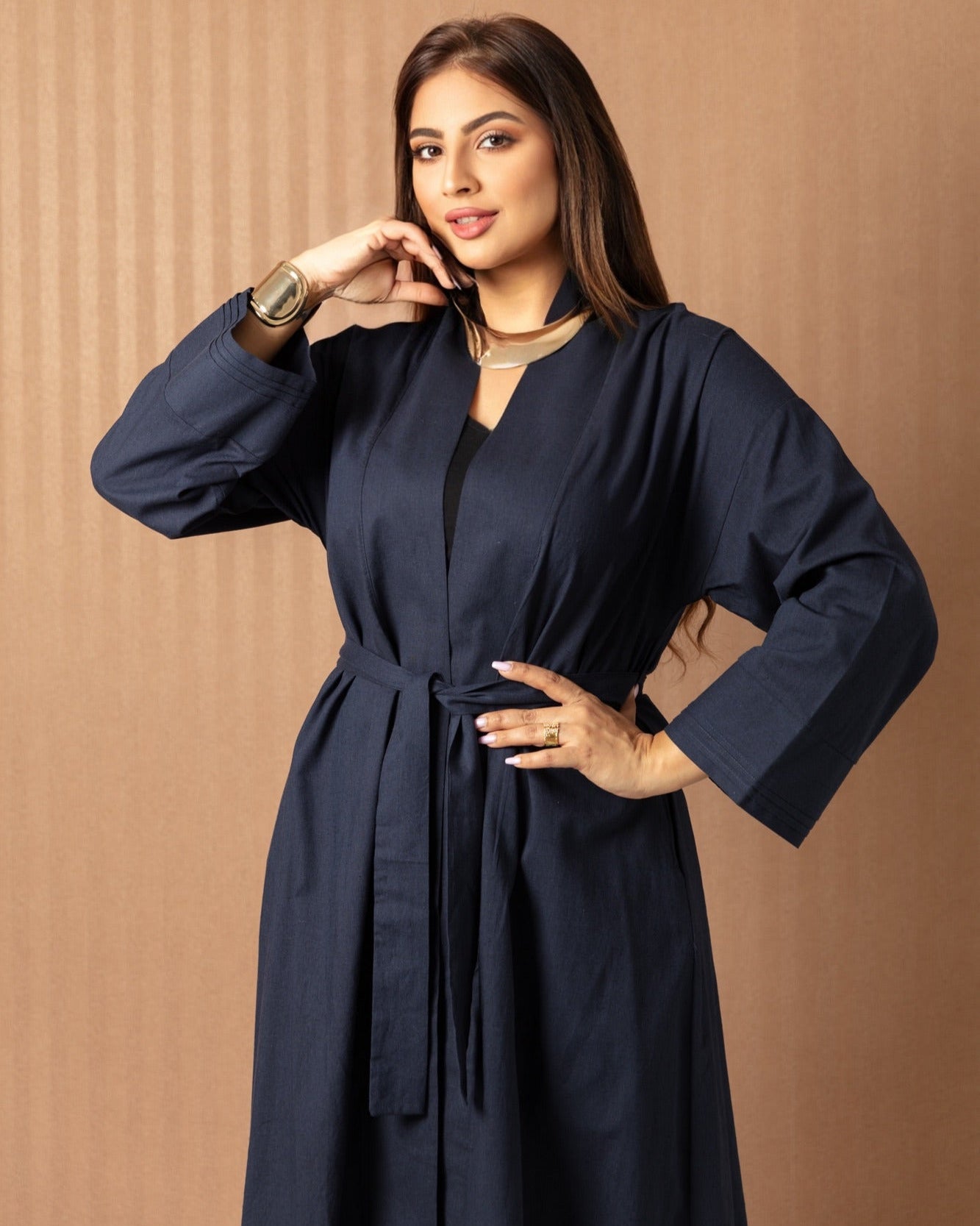 Modern Elegance Abaya with Belt - WaedLine