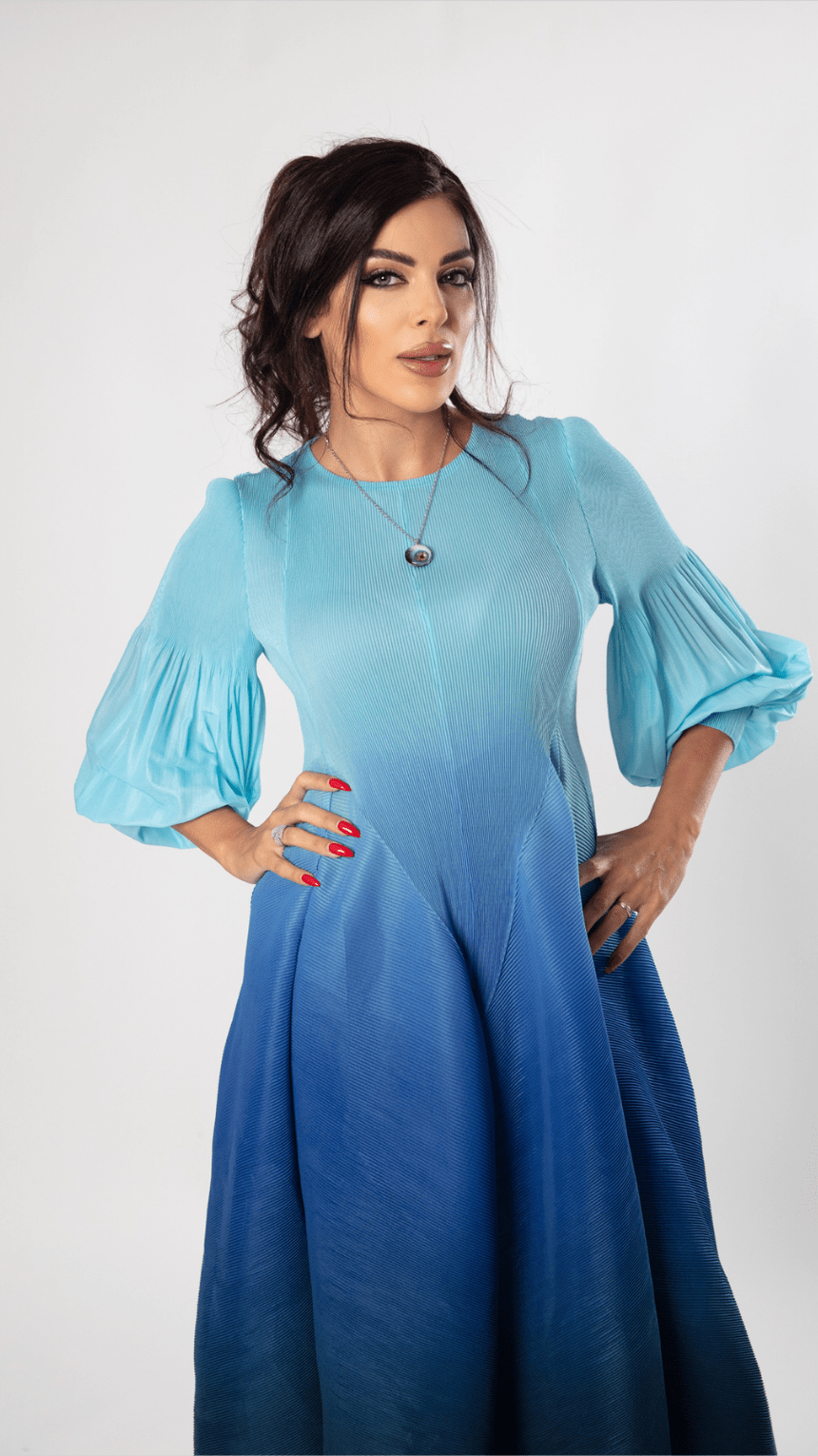 Ombre Shades Chic Long Dress - WaedLine