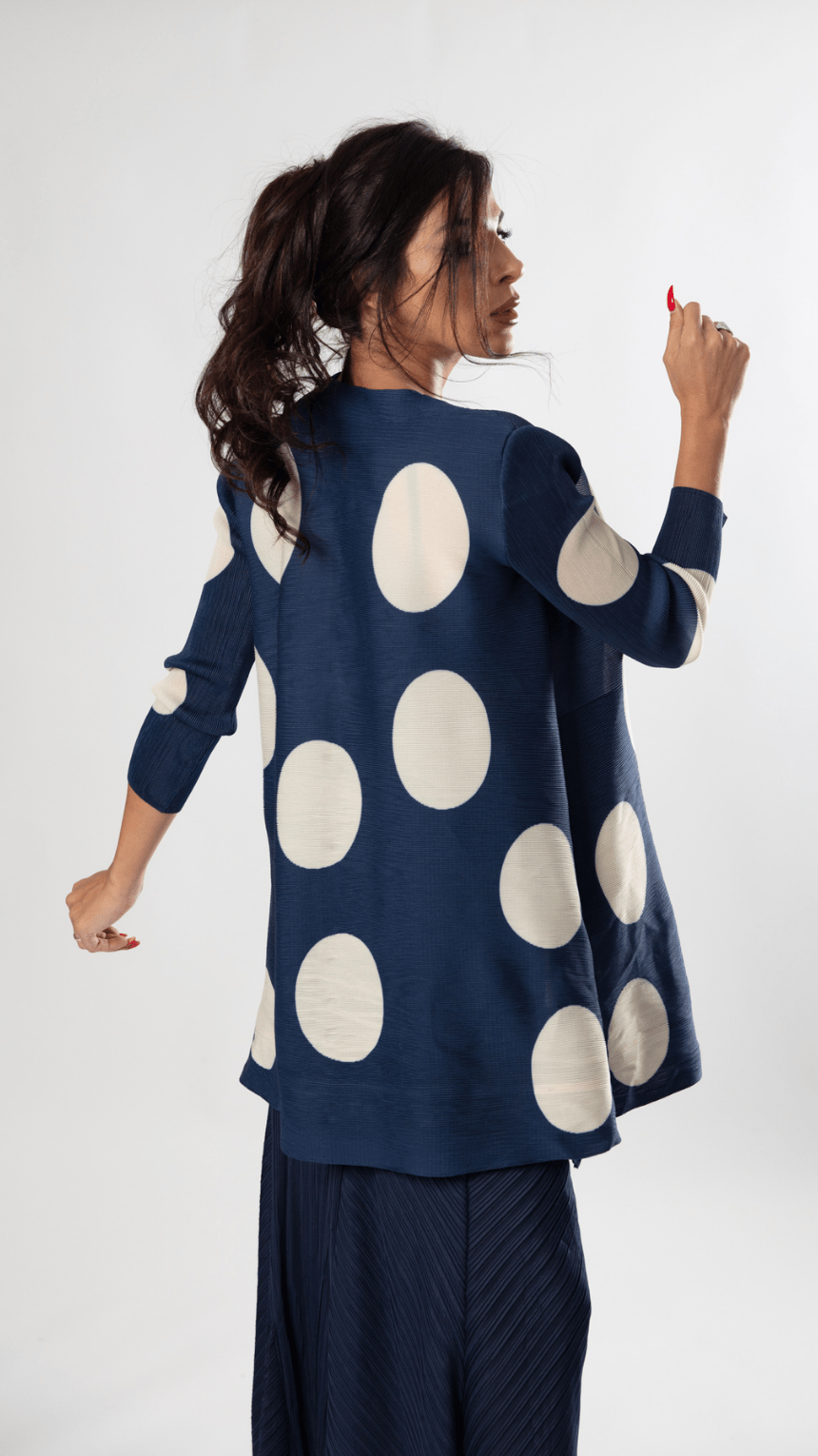Oversize Long Dot Printed Set (Shirt & Pant) - WaedLine