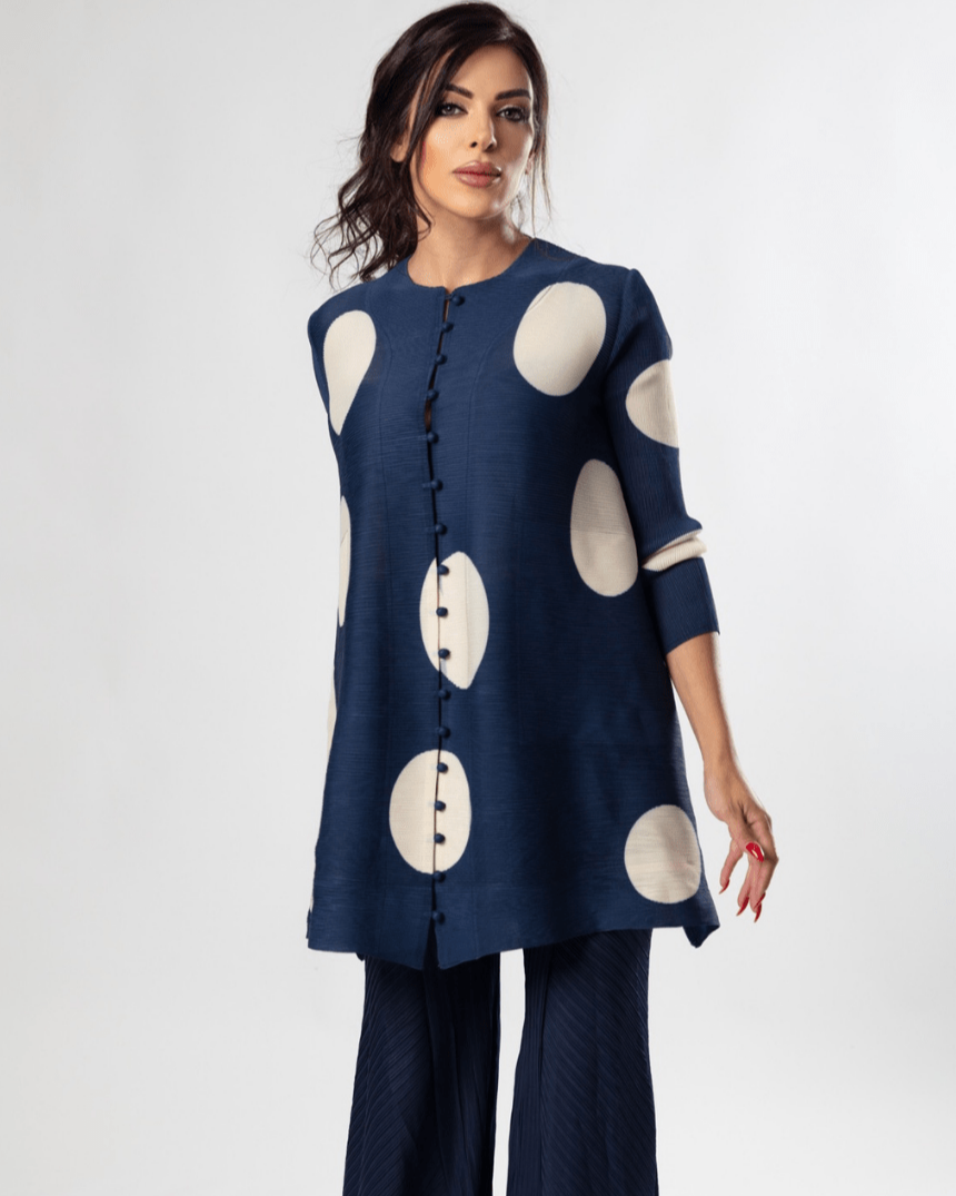 Oversize Long Dot Printed Set (Shirt & Pant) - WaedLine