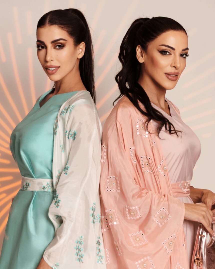 Pastel Passion Jalabiya - 2 Pieces with belt - WaedLine