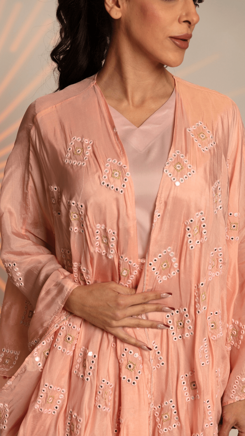 Pastel Passion Jalabiya - 2 Pieces with belt - WaedLine