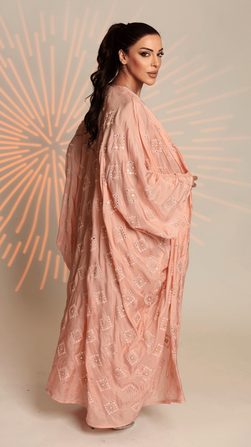 Pastel Passion Jalabiya - 2 Pieces with belt - WaedLine