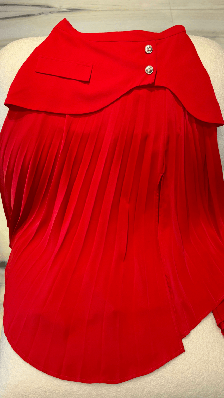 Pleated Wrap Chic Skirt - WaedLine