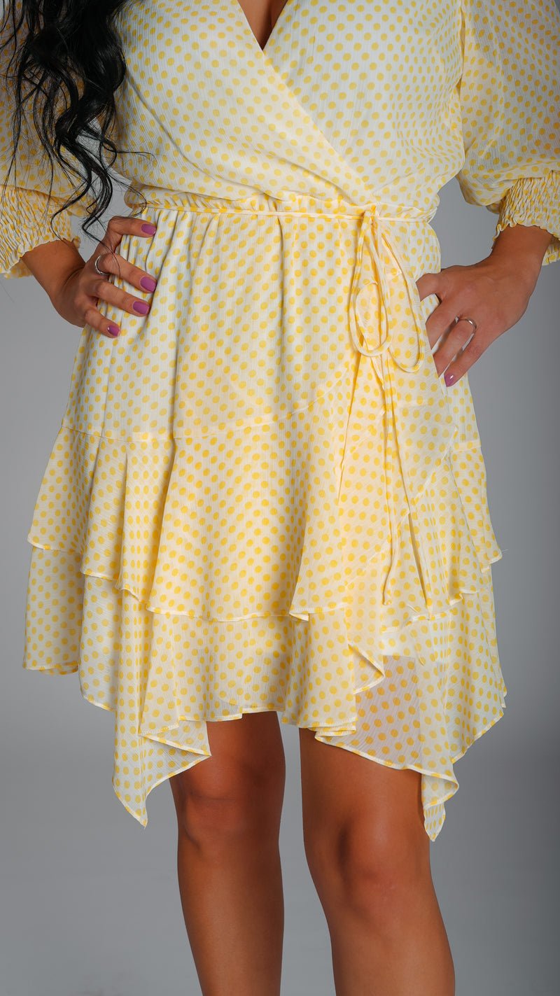 Polkadots ruffle dress - WaedLine